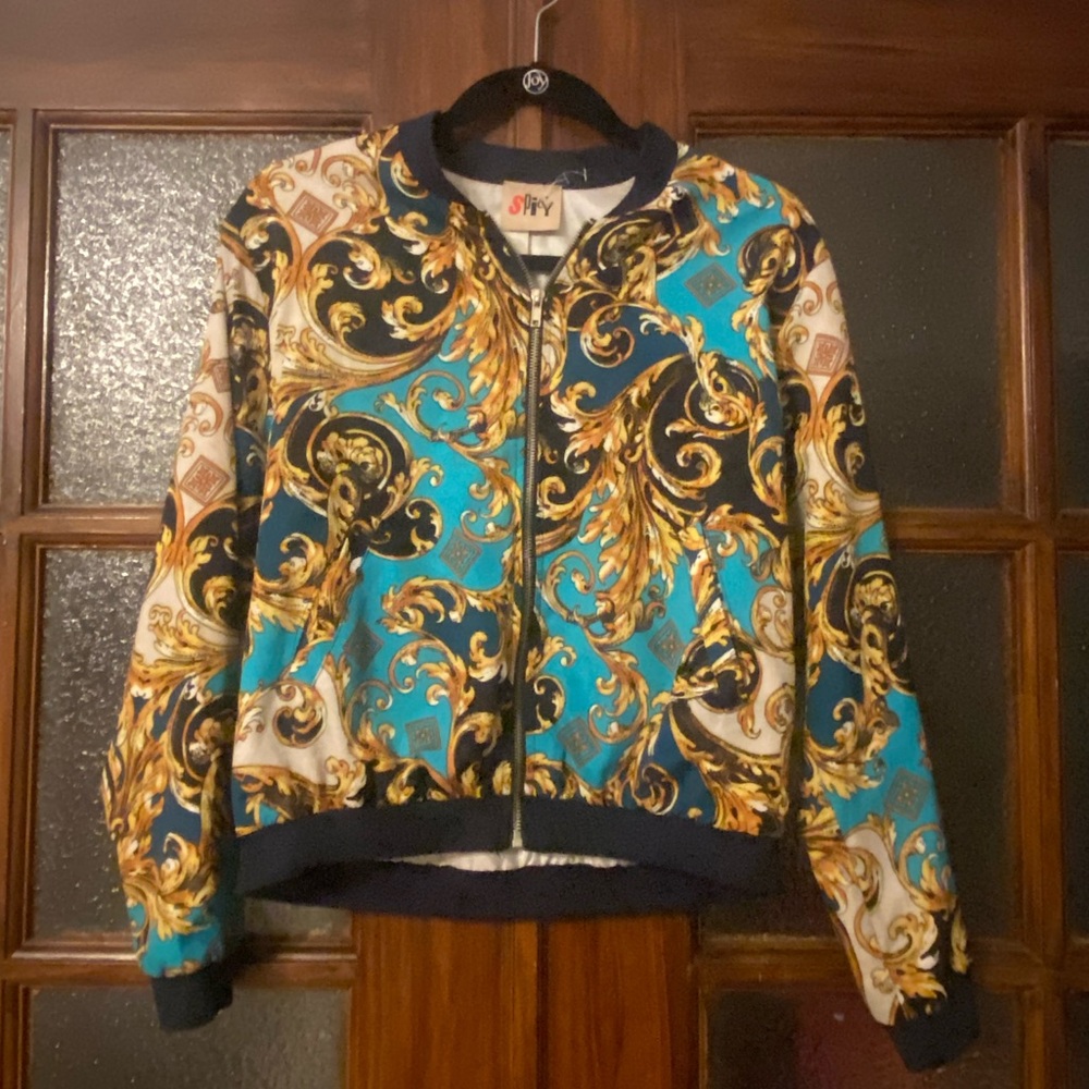 Vintage & Funky Pattern Wind Jacket - image 2